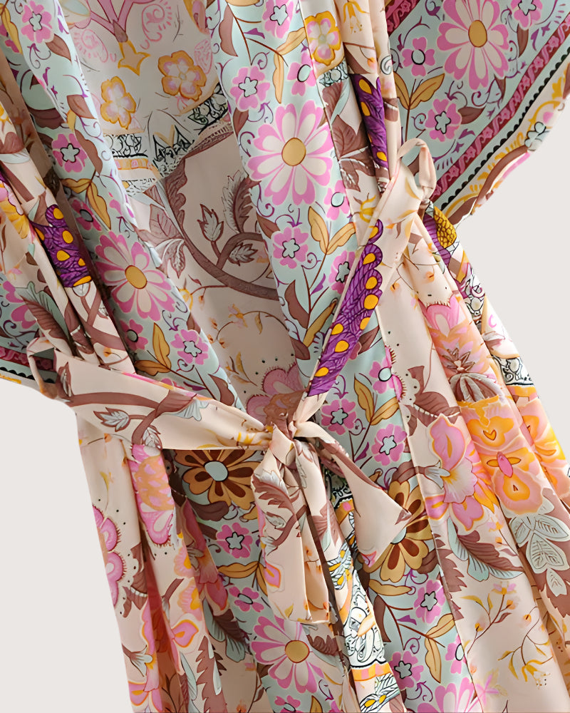 kimono imprimé à fleurs - Sumire