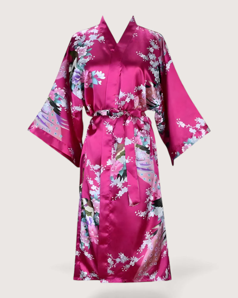 robe kimono rose - Ayaka