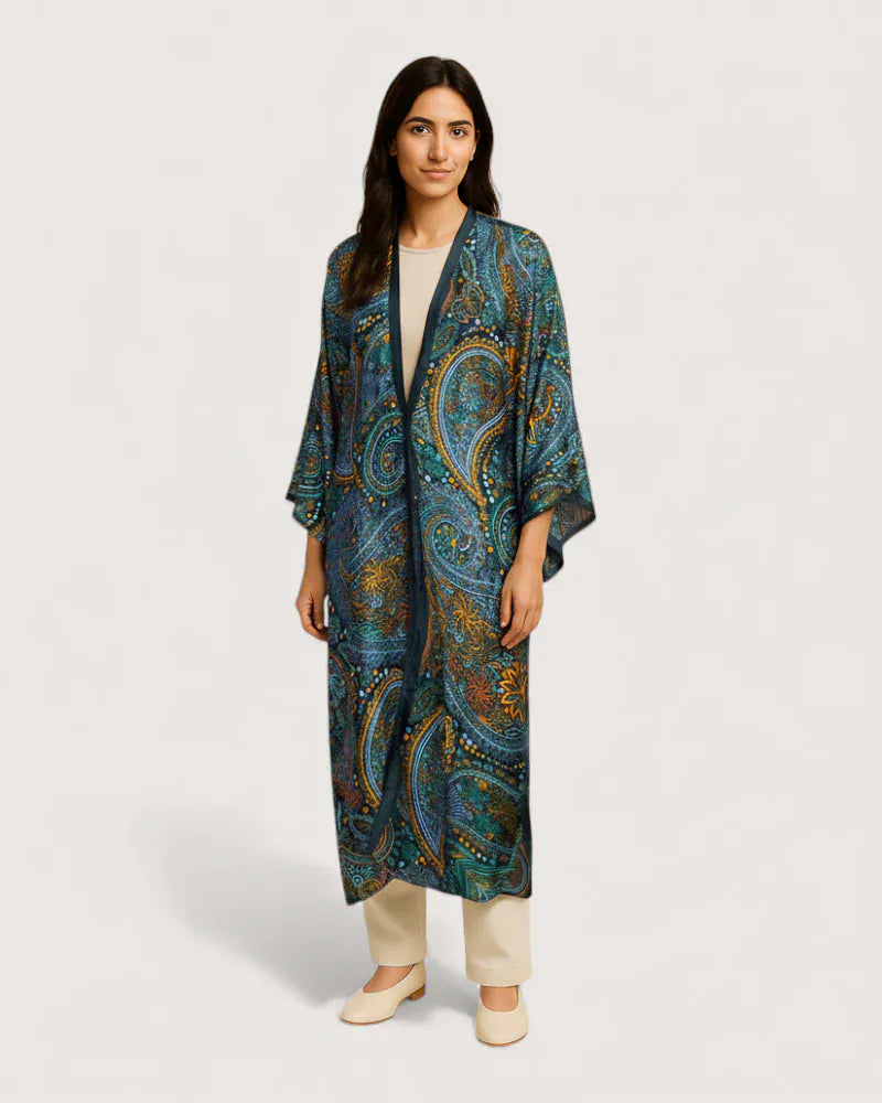 Robe kimono bleu - Aoi