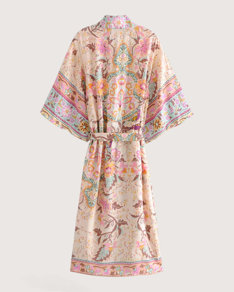 kimono imprimé à fleurs - Sumire