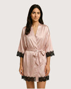 Déshabillé kimono femme dentelle - Saya