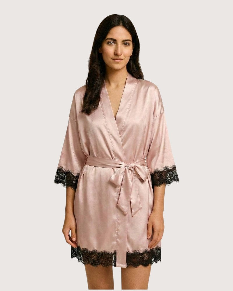 Déshabillé kimono femme dentelle - Saya