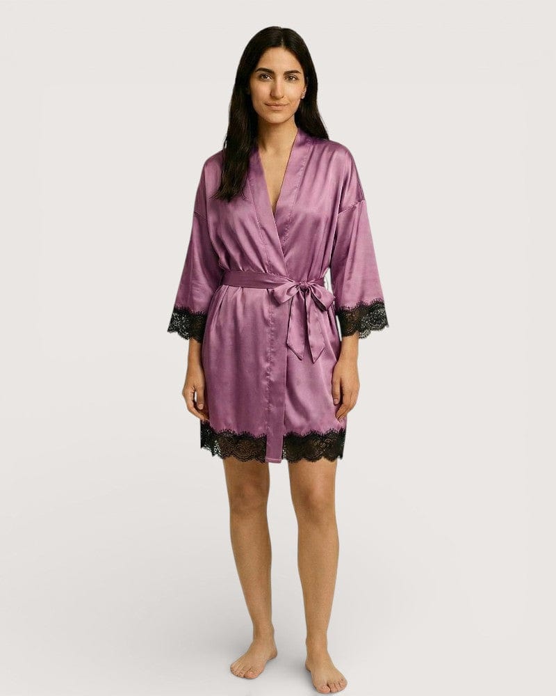 Déshabillé kimono femme dentelle - Saya