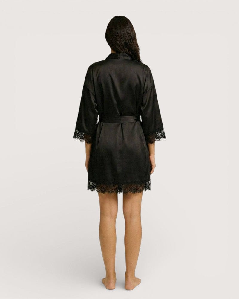 Kimono dentelle noir - Rina