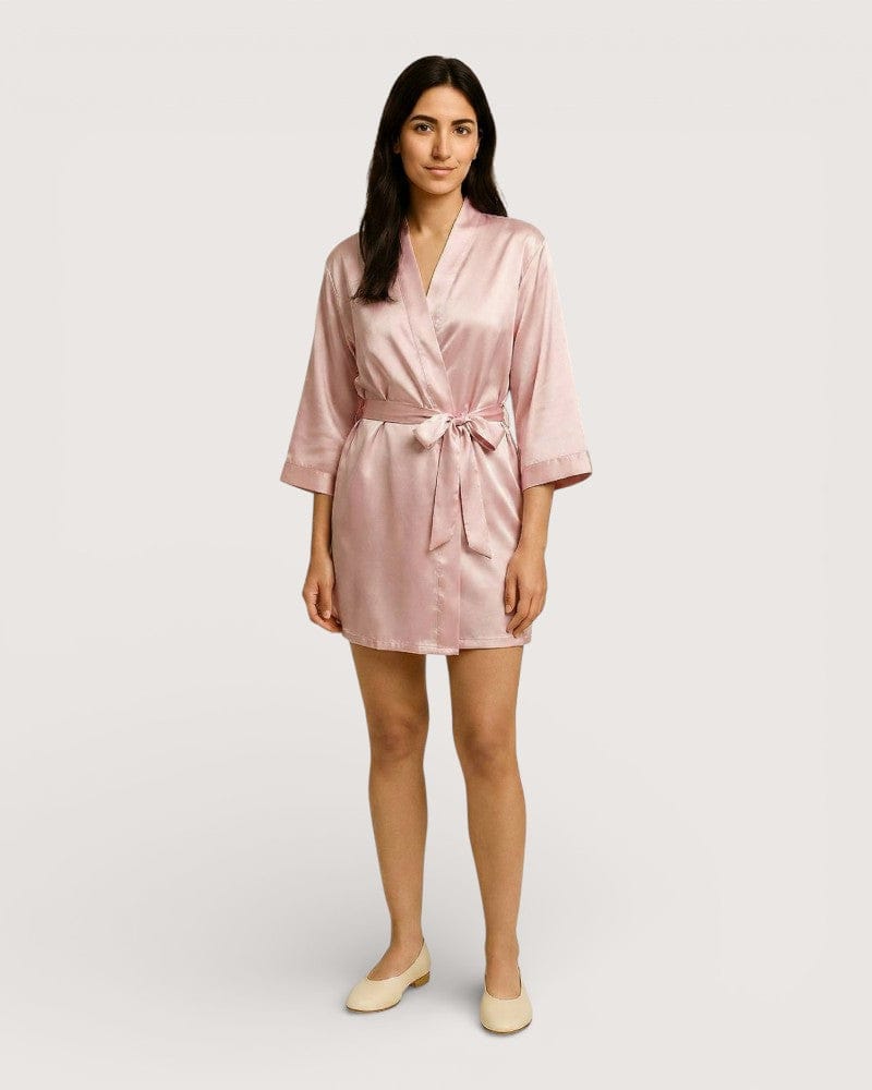 Kimono blanc satin - Vano