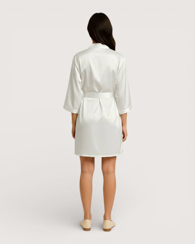 Kimono blanc satin - Vano