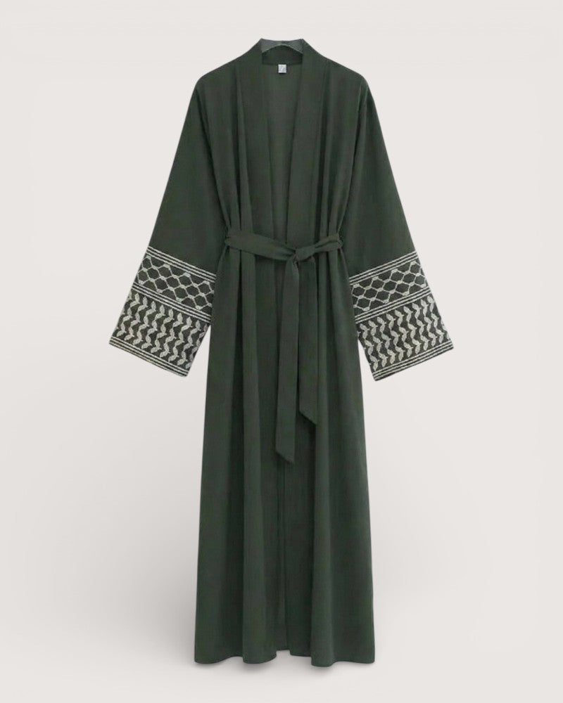 Ensemble abaya kimono lin - Tumi