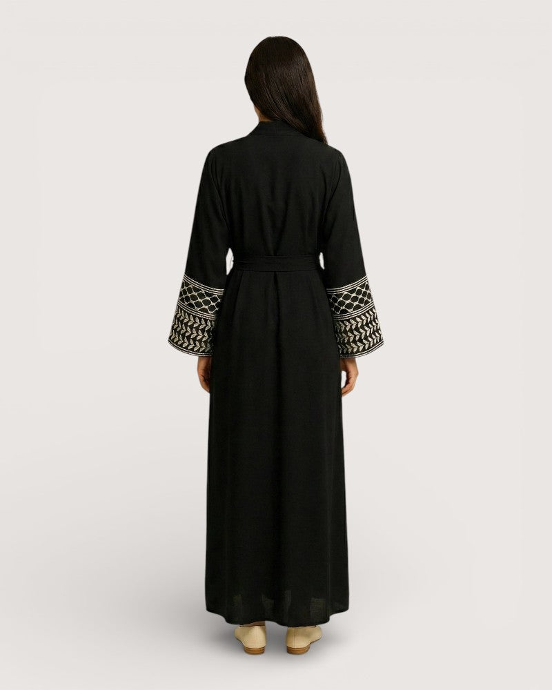 Ensemble abaya kimono lin - Tumi