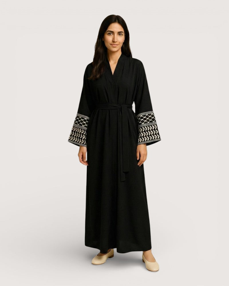 Ensemble abaya kimono lin - Tumi